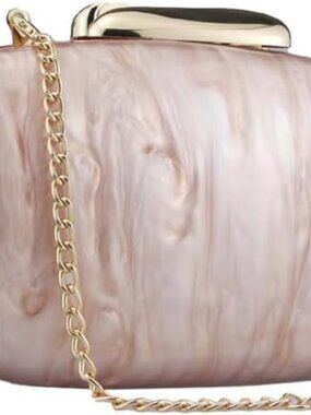 Acrylic Beaded Egg Clutch Shell Purse Oval Evening Bag Wedding Party